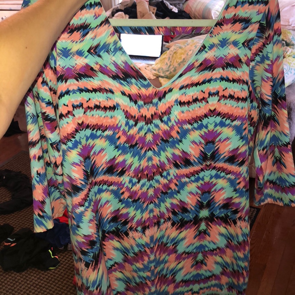 Long sleeve printed dress